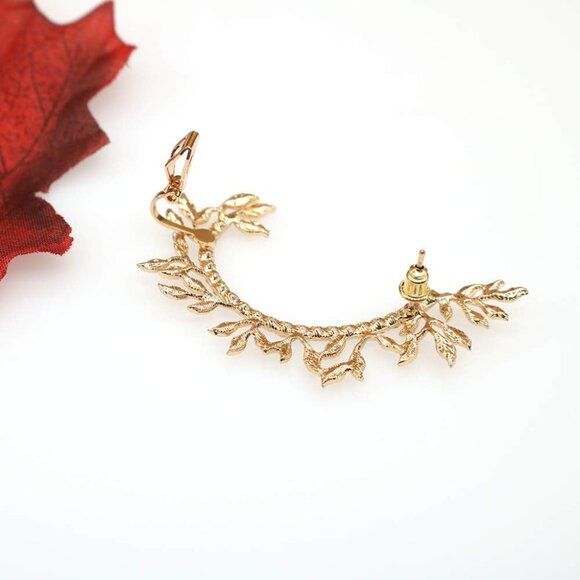 Crystal Pearl Flower Climbers Crawler Stud Earring Cute Rhinestone Resin Floral - Picture 6 of 7